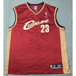 Vintage Reebok Red Cleveland Cavaliers #23 Lebron James Jersey Mens XL